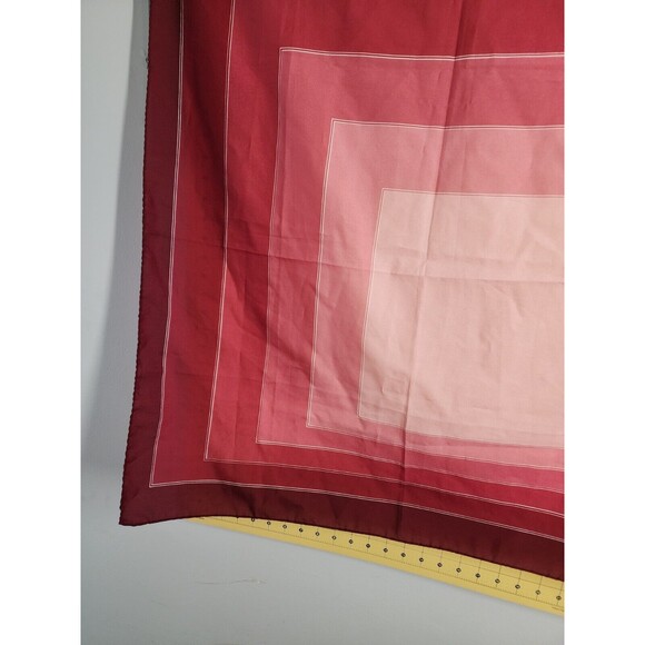 Olga Greco Women Polyester Chiffon Square Scarf Geometric Print Maroon to Pink - Picture 6 of 10